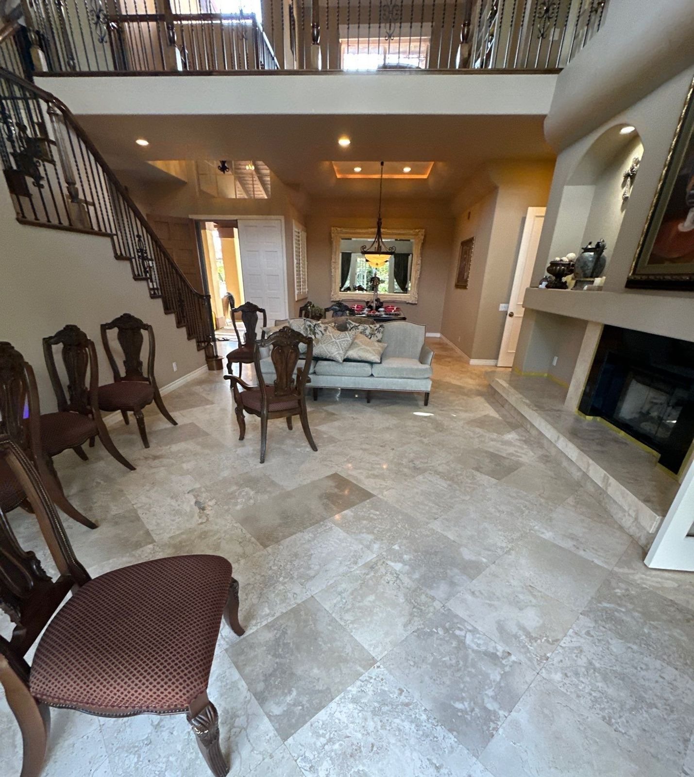 Travertine and marble cleaning and restoration in Dana Point, CA