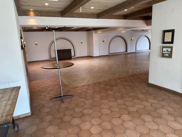 Saltillo hex tile and herringbone floor in Mission Viejo, CA